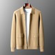 Men's lapel sweater jacket 100% pure cardigan autumn new casual high-end cashmere cardigan men's sweater