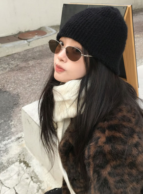 kaka猫眼茶色墨镜女超轻金偏光方圆脸赵丽颖明星同款近视可配度数