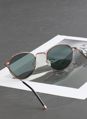 kaka复古简约茶色男女超轻墨镜