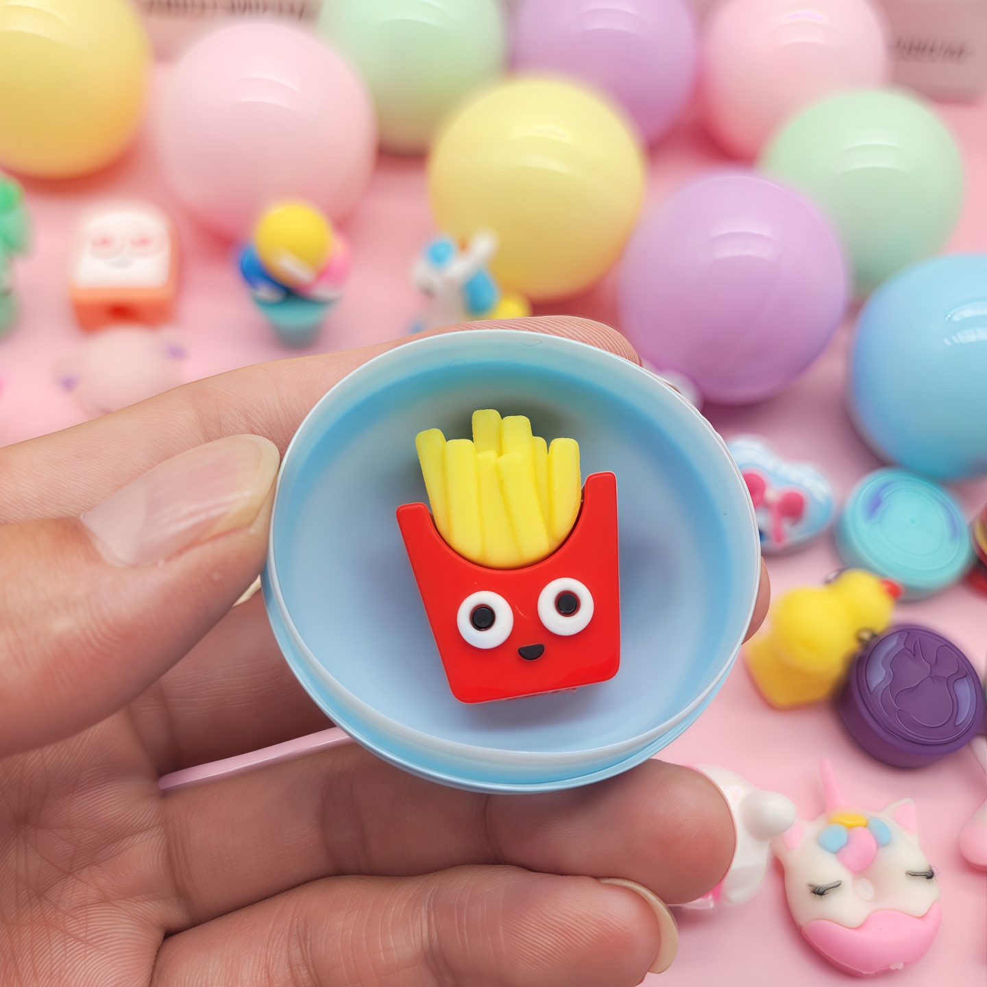 45mm公仔扭蛋50mm印章笔头套卡通玩具彩蛋球游戏机幼儿园奖励礼品 - 图0
