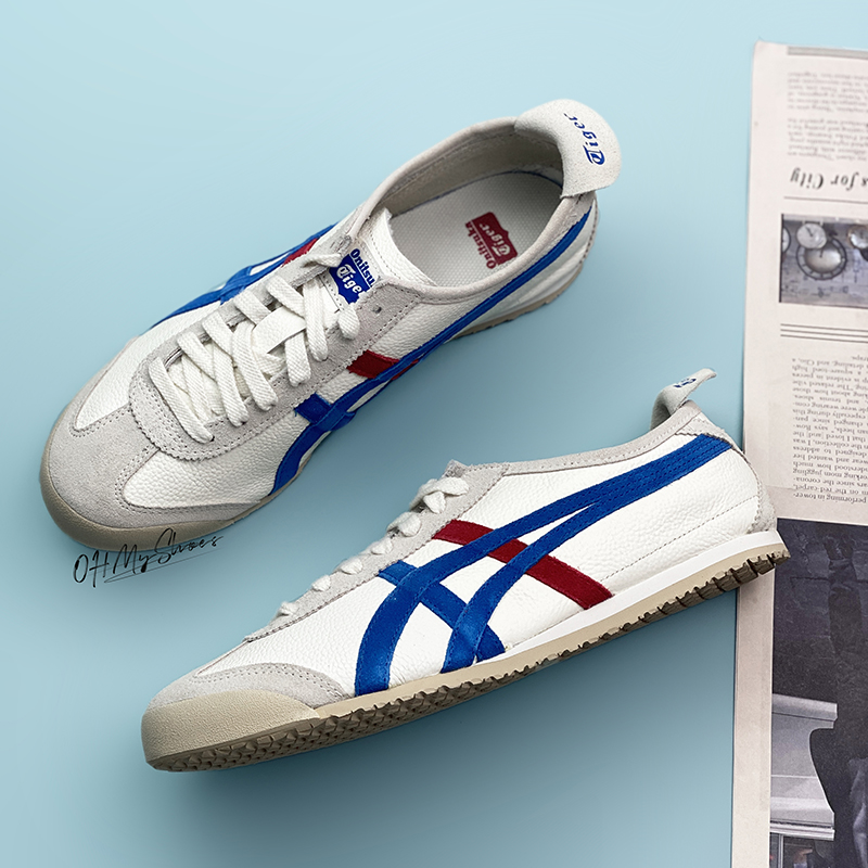 Onitsuka Tiger鬼塚虎MEXICO66低帮荔枝纹复古男鞋女鞋1183B391 - 图0