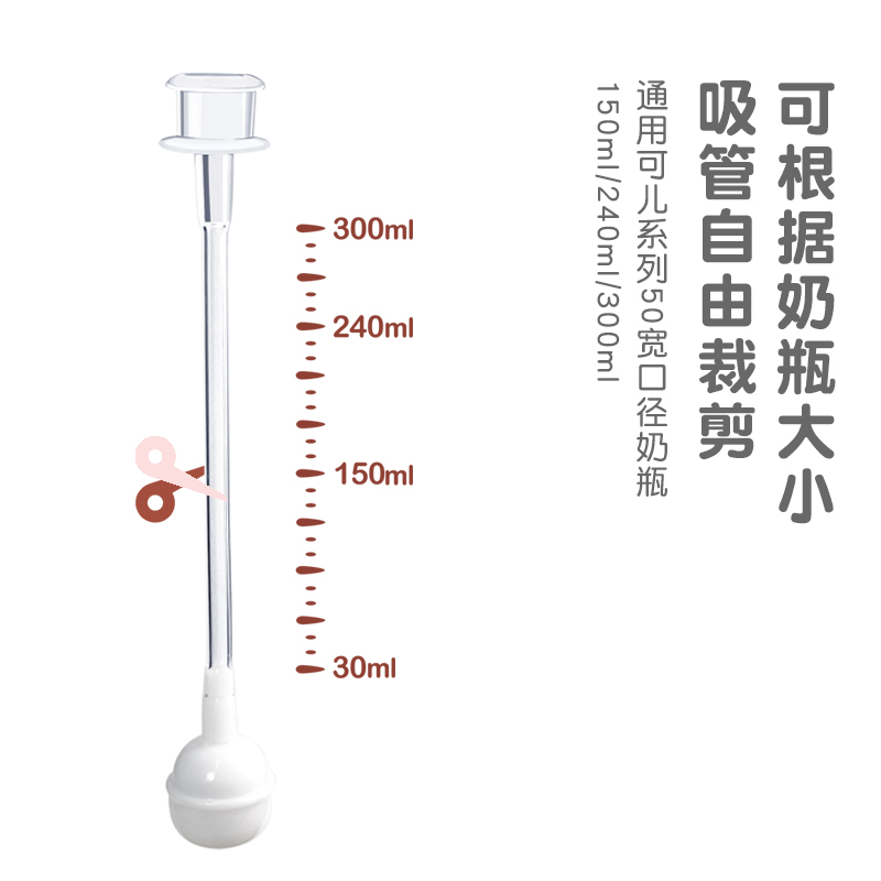 Kare可儿宽口径奶瓶配件转学饮鸭嘴水杯通用替换头重力球吸管奶嘴-图1