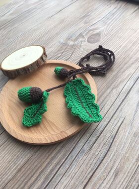 森女系酱果编织定制长款手钩项链