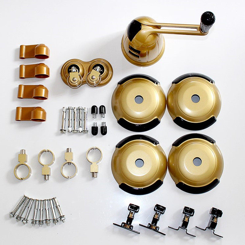 好太太晾衣架手摇升降凉衣架阳台两杆晒被晾衣架手摇加厚版包安装