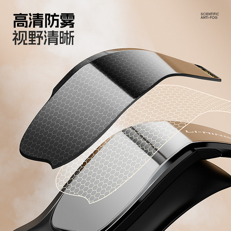 李宁泳镜男款高清防水防雾镀膜成人专业游泳眼镜泳帽套装近视装备