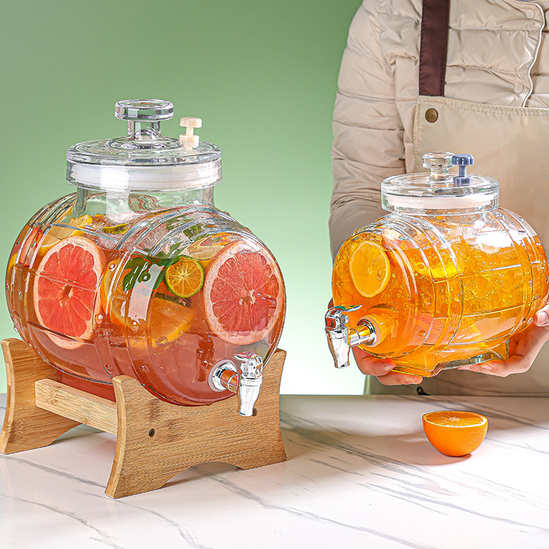 泡酒玻璃瓶带龙头啤酒桶水果茶饮料冰箱冷水壶果汁网红可乐桶容器,淘宝优惠券,粉丝福利购,淘宝优惠卷