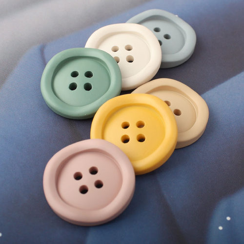 高档树脂大衣风衣外套毛衣西装彩色多色米绿蓝粉黄色树脂纽扣扣子 - 图0