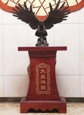 铜鹰雄鹰展摆件大宏图鹰中式大鹏展翅铜特大老鹰鹰工展艺品老摆翅