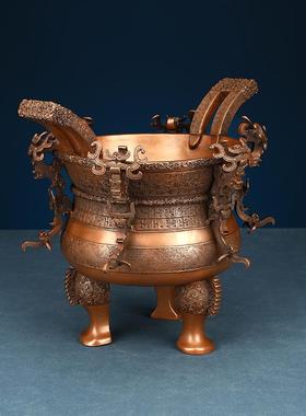 子紫铜紫铜王子王午鼎摆件办艺家公室居工品