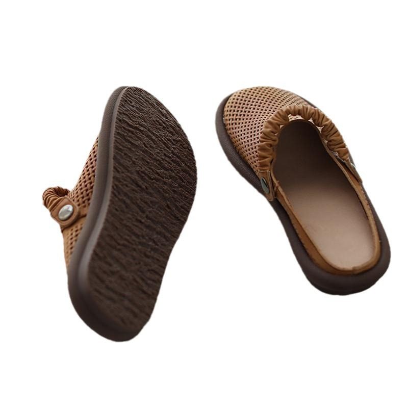 包头凉拖鞋女2024春夏季新款透气百搭牛筋软底圆头平底两穿凉鞋女,淘宝优惠券,粉丝福利购,淘宝优惠卷