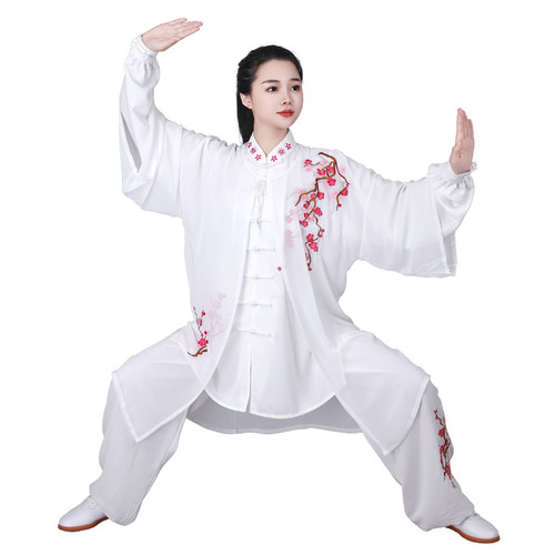 太极服女春夏秋款练功服男团体武术晨练表演演出服中国风太极拳服 - 图3