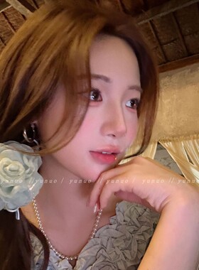 韩系甜美花朵大肠发圈丸子头