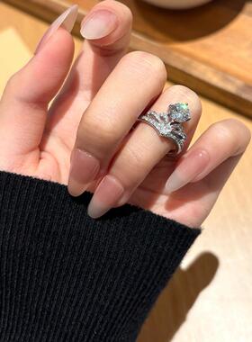 森系结婚戒指盒一克拉对戒