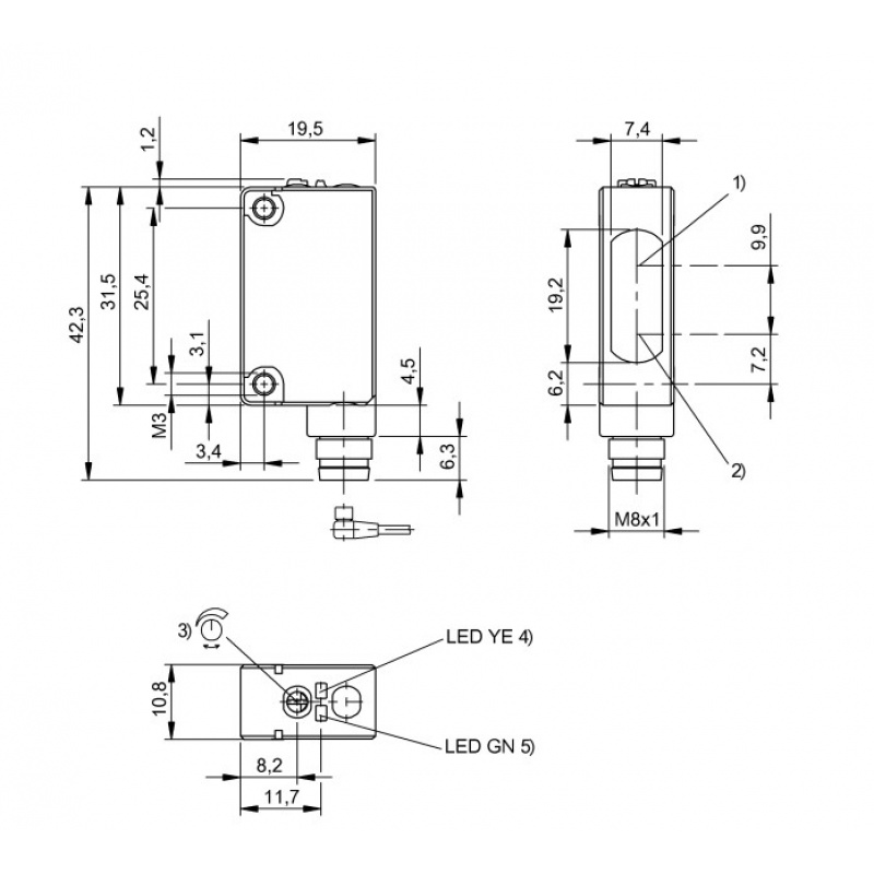 原装BALLUFF巴鲁夫BOS5K-PS-RR10-S75镜面反射光电传感器BOS012E - 图1