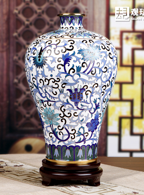 景泰蓝花瓶梅瓶中式家具装饰