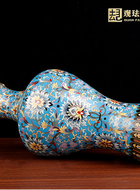 景泰蓝大唐风韵蓝色新中式摆件