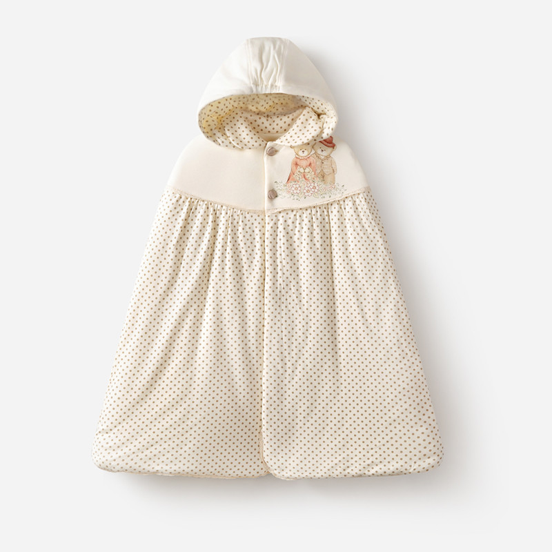 拉比正品婴幼儿带帽披风宝宝带帽挡风被出门防风男女童秋冬款加厚,淘宝优惠券,粉丝福利购,淘宝优惠卷