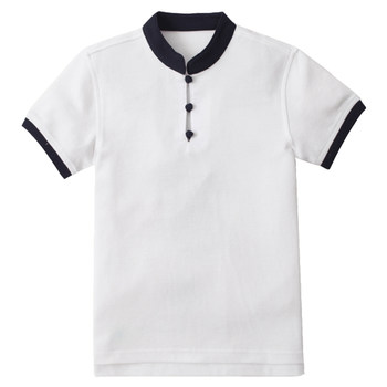 Eton Gide School Uniform T-shirt Pique Mesh Medium Stand Collar ເສື້ອຍືດແຂນສັ້ນ ຜູ້ຊາຍ 15T001/ຍິງ 15T201