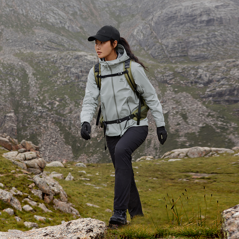 KAILAS凯乐石博格达冲锋衣轻量防风防水户外徒步登山服外套女款