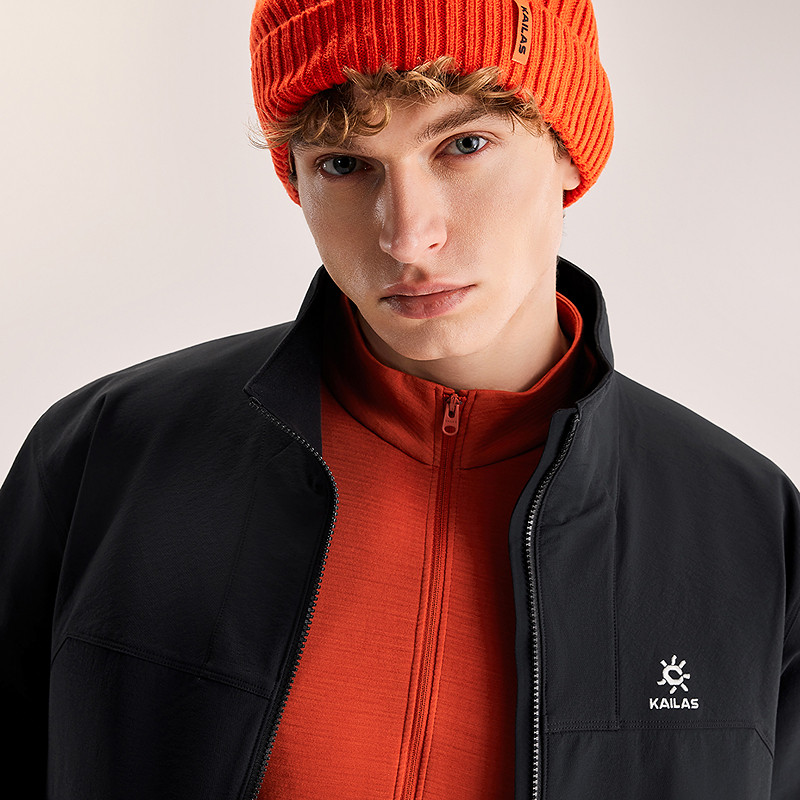 KAILAS凯乐石M8立领软壳外套防风防泼户外运动登山徒步男款 - 图0