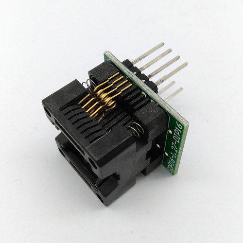 窄体SOP8转DIP8烧录座 弹跳座ots16-1.27-03 soic8 小8脚 编程座 - 图1