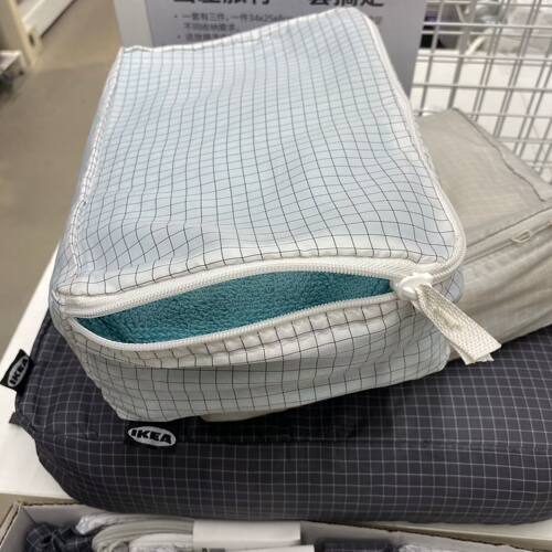 IKEA宜家雷恩萨瑞 衣类收纳袋3件套外出旅行衣物内衣袜子整理袋包 - 图1