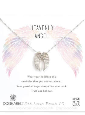 美国Dogeared正品㊣许愿项链※Heavenly Angel 神圣守护天使翅膀