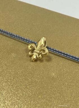 丝线款 银镀金 童军花 吊坠 鸢尾花 许愿项链 美国Dogeared正品