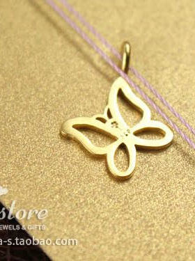 丝线款 银镀金【甜蜜的蝴蝶】吊坠 许愿项链 美国Dogeared正品