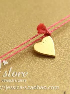 丝线款 银镀金【感恩的心】吊坠 许愿项链 美国Dogeared正品