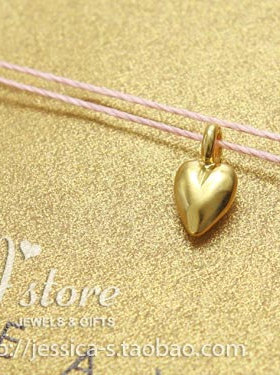 丝线款 银镀金【宝贝心】吊坠 许愿项链  美国Dogeared正品