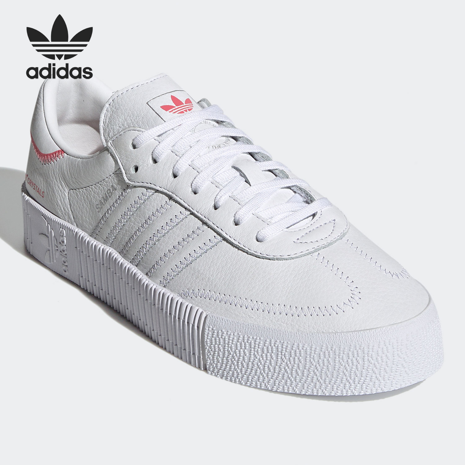 Adidas/阿迪达斯正品三叶草SAMBAROSE W女子厚底运动鞋H05131 - 图0