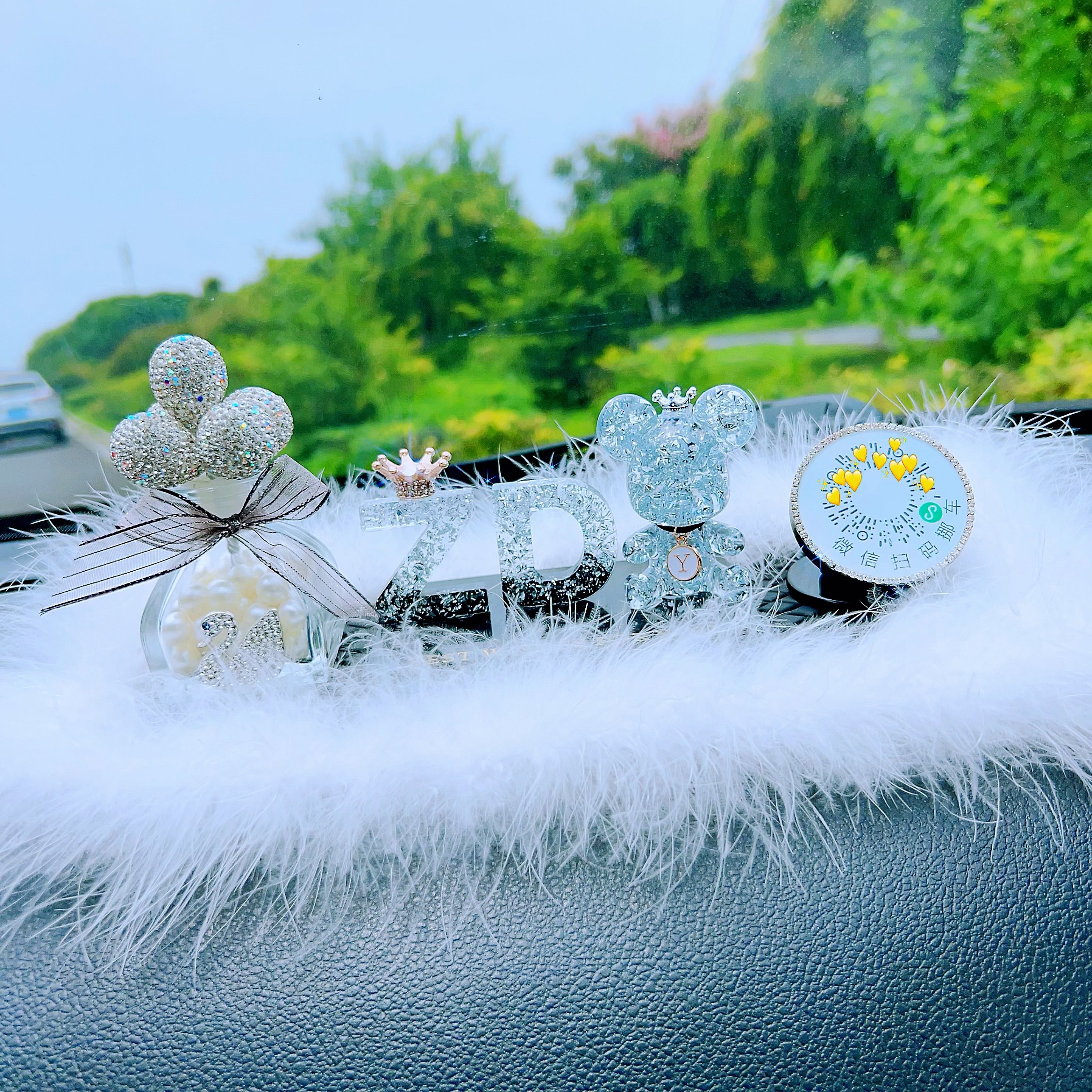 汽车载定制字母旋转扫二维码临时停挪车隐藏式个性创意号码牌摆件,淘宝优惠券,粉丝福利购,淘宝优惠卷