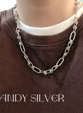 韩国高级设计感小众回形针情侣