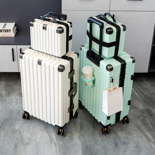 袋鼠耐用型行李箱男高颜值pc材质2025新款拉杆旅行密码子母箱24寸 - 图2