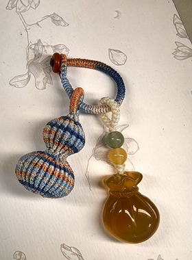 上绳记精编葫芦福禄钱袋包挂钥匙扣挂件