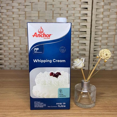 安佳淡奶油1L*12盒 新西兰进口动物性稀奶油蛋糕裱花烘焙原料整箱 - 图0