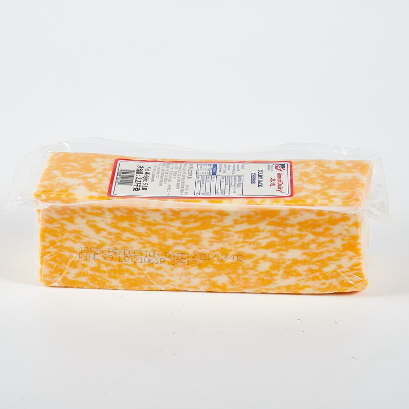 美迪科比杰克乳酪即食芝士奶酪整条2.27kg Colby Jack Cheese_虎窝淘