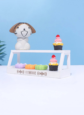 ZAKKA蛋糕架白色新款微缩场景拍摄道具娃娃屋装饰品木制摆件