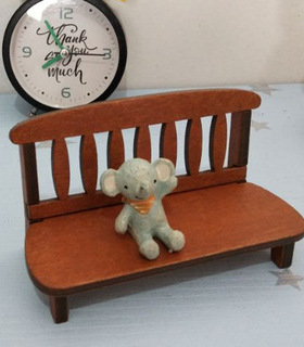 迷你木质靠背长椅摆件奇特复古木质拍摄道具创意工艺品厂家直供