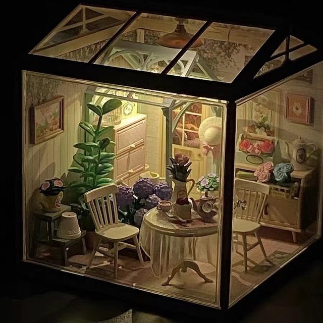 Ruolai handmade diy cabin miniature creative gifts