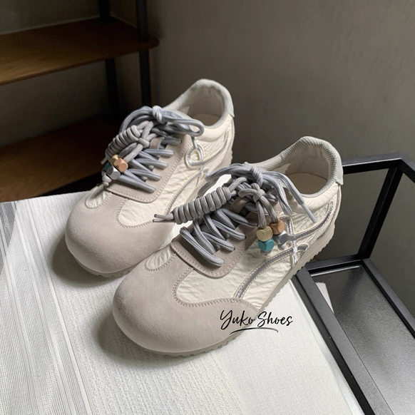 35#37#特！肌理燕麦灰~新色~内增高复古丑萌德训鞋串珠真皮阿甘鞋,淘宝优惠券,粉丝福利购,淘宝优惠卷