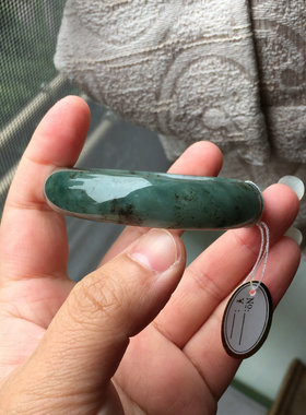 天然A货缅甸料翡翠贵妃手镯油青