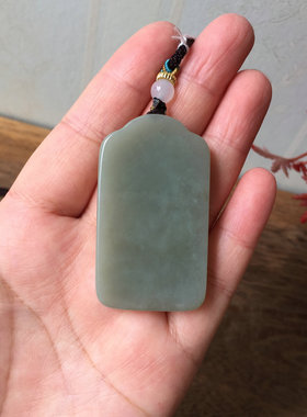 天然正品和田玉青白玉荷花吊坠女