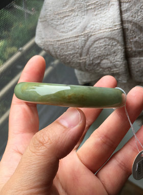 天然A货缅甸料翡翠玉石双色手镯