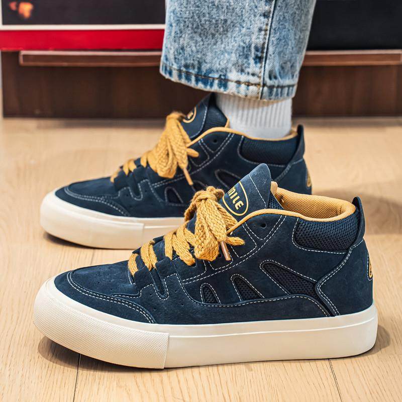 帆布鞋男鞋秋冬季2025新款本命年红色布鞋青少年运动休闲高帮板鞋,淘宝优惠券,粉丝福利购,淘宝优惠卷