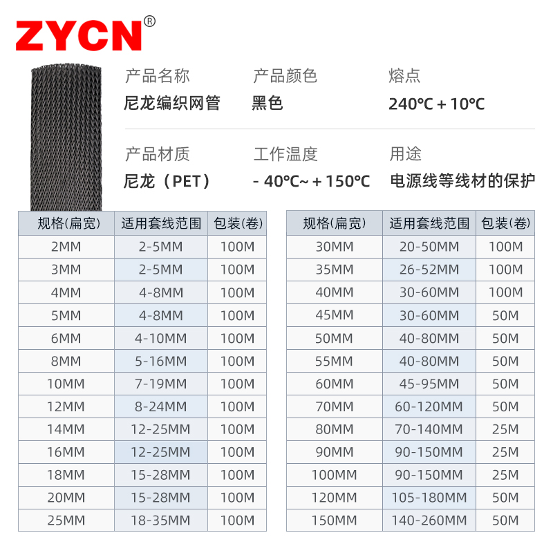 黑色尼龙编制网管 PET加密阻燃蛇皮管伸缩管电脑机箱电线护线套管