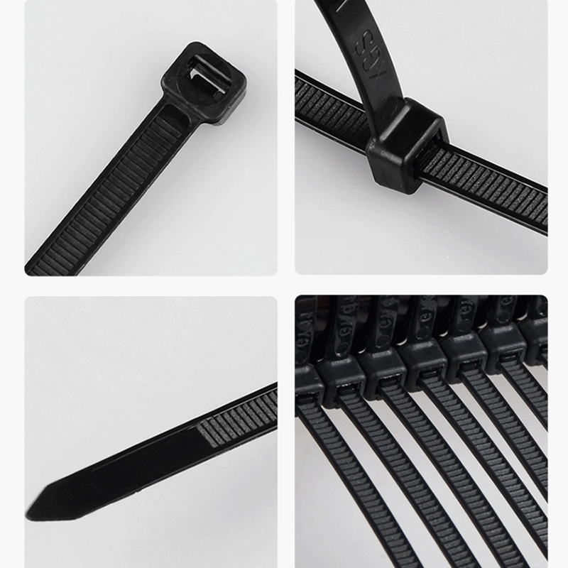 黑色尼龙自锁式工业扎带卡扣强力大号小号3*60-10*550塑料条杂线 - 图2