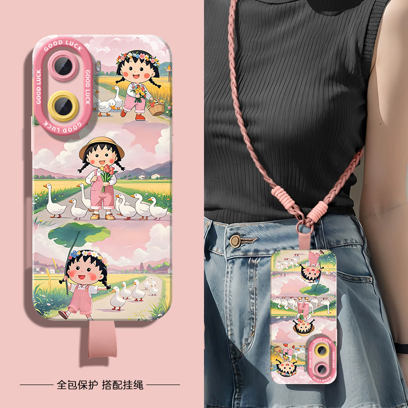 小丸子适用红米Turbo4手机壳新款Turbo4pro保护套小众高级感Redmi硅胶全包防摔小米red米tubor3手腕挂绳外壳 - 图2