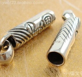 S925纯银面谱吊坠银饰 手工泰银独特复古民族风情侣项链坠 小福女